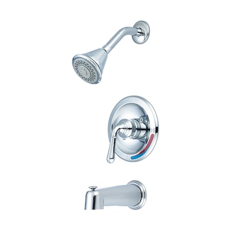 Olympia Faucets Single Handle Tub/Shower Trim Set, Wallmount, Polished Chrome T-2353